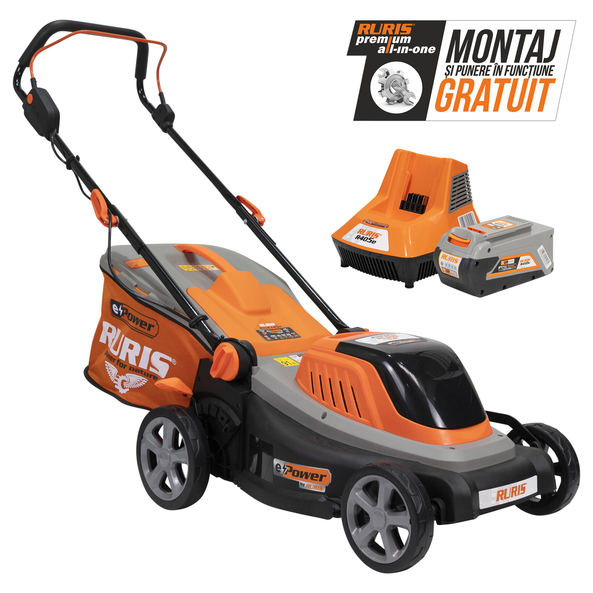 Imagine generala masina de tuns gazon pe acumulator RURIS RXI4345e