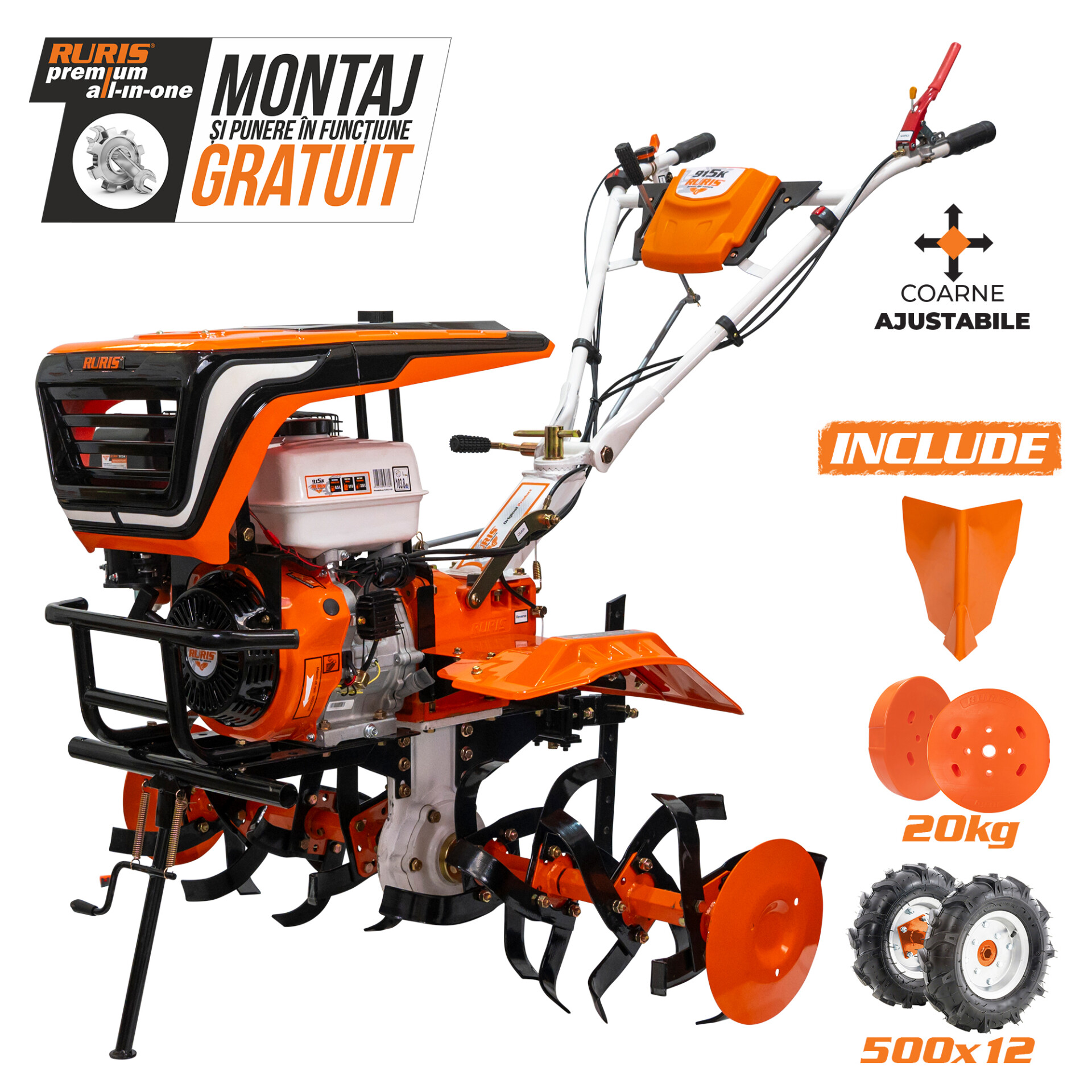 Imagine generala motosapa profesionala RURIS 915K